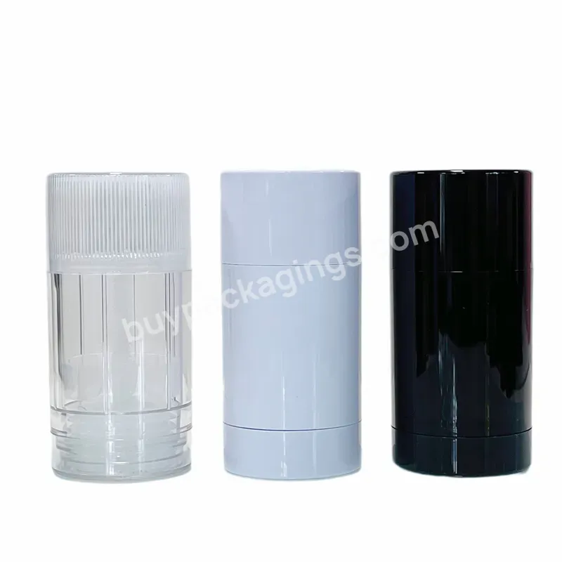 In Stock 15ml Oval Lip Balm Container 1oz 1.7oz 2.5oz Empty Round Crystal Clear White Black Deodorant Stick Bottle Container