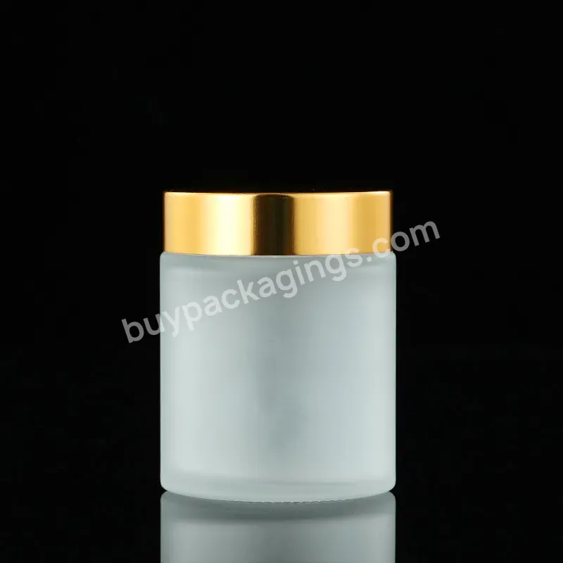 In Stock 20g 30g 50g 100g Clear Frosted Matte Cosmetic Packaging Round Container Cream Empty Glass Jar With Lid - Buy Cosmetic Jar Set,Hot Sales 5g 10g 20g 30g 50g 60g 100g Custom Clear Recyclable Cosmetic Glass Cream Jar Containers With Lids,Customi