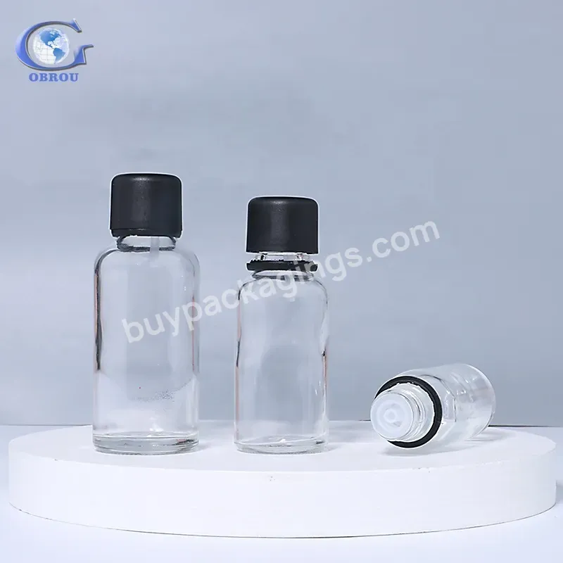 In Stock 20ml 30ml 50ml 100ml Transparent Amber Color Glass Dropper Bottle For Serum Essential Oil