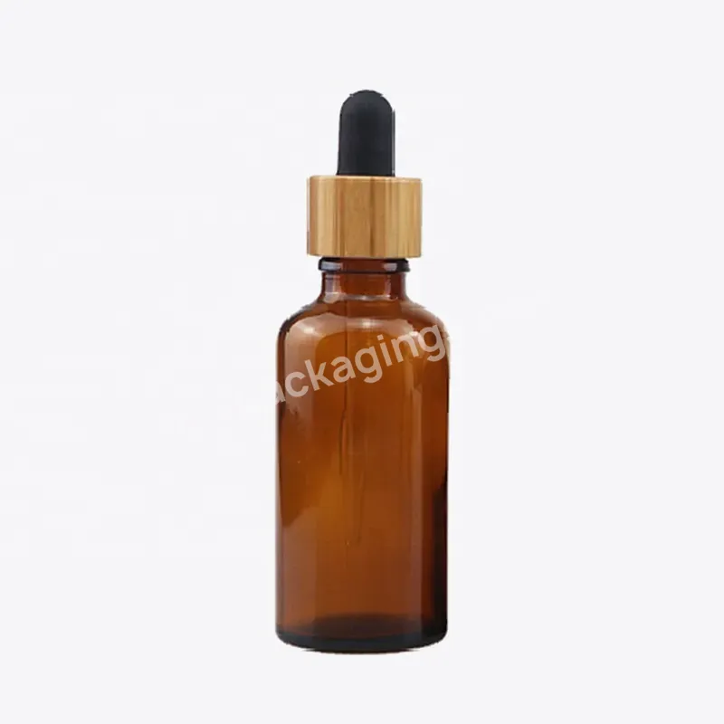 In Stock 30ml 50ml 100ml Hair Oil Bottles 10ml 15ml 20ml Amber Transparent Essential Oil Glass Dropper Bottle With Bamboo Lid