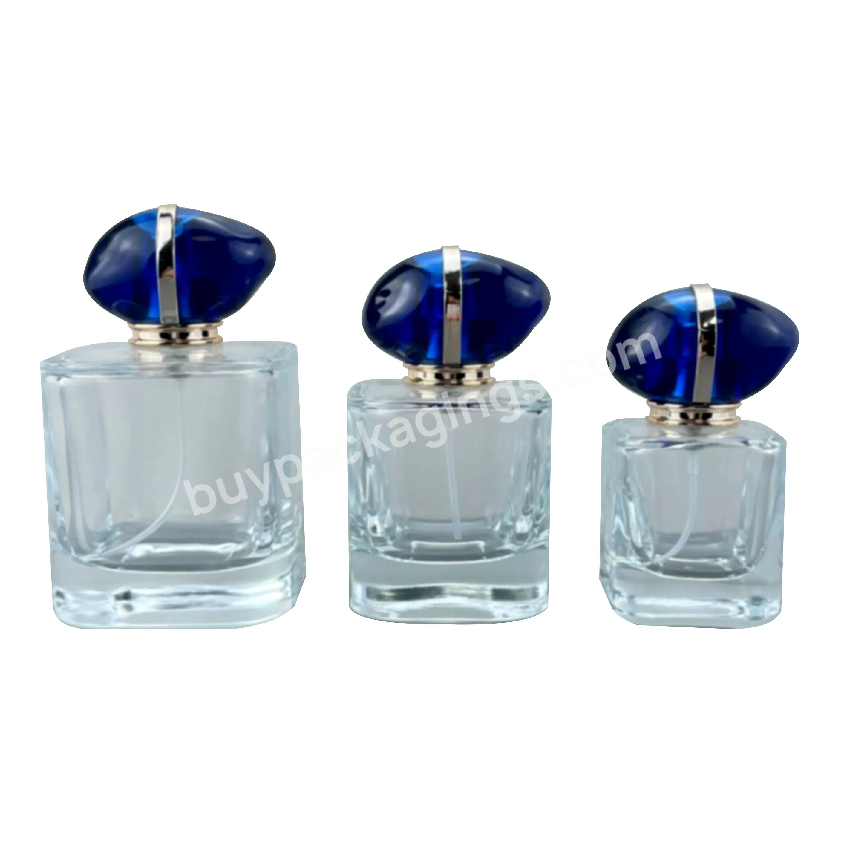 In Stock 30ml 50ml 100ml Square Glass Perfume Bottles Oil Fragrance Bottle Simple Perfume Bottle