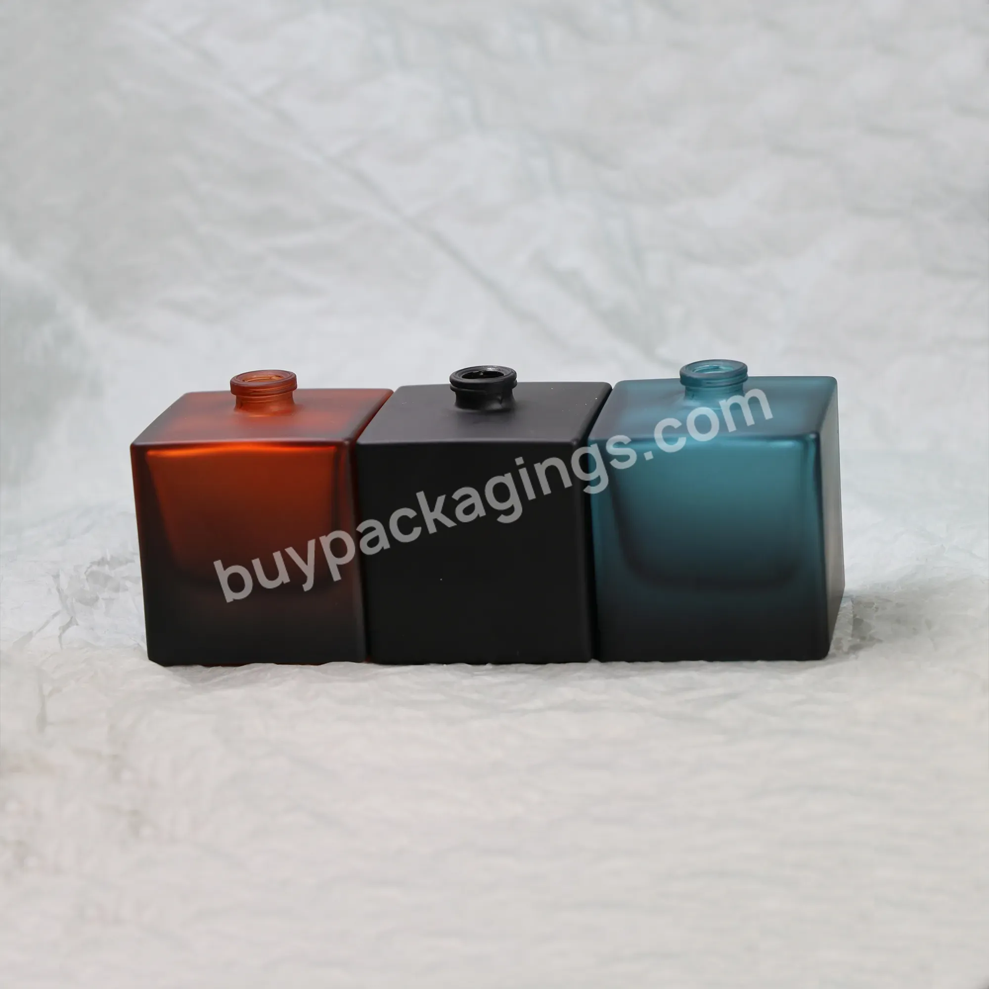 In Stock 30ml Square Red/black/green Spray Bottle Glass Perfume Bottle Custom Logo Perfume Bottle