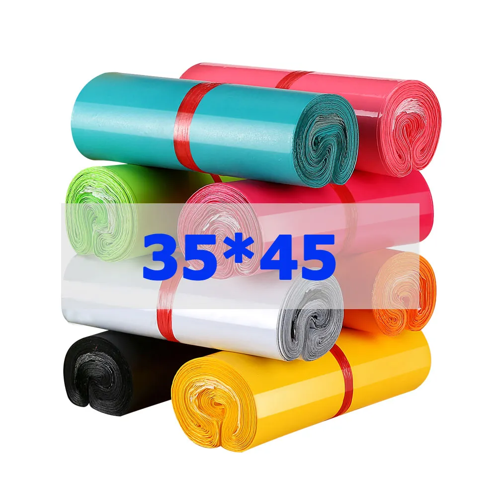 In Stock 35x45cm Colorful Express Self Adhesive Courier Clothing Packaging Plastic Poly Mailers Mailing Bags