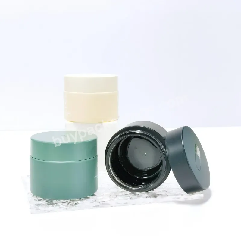 In Stock 50g Transparent Cosmetic Packaging Round Container Cream Empty Glass Jar With Lid