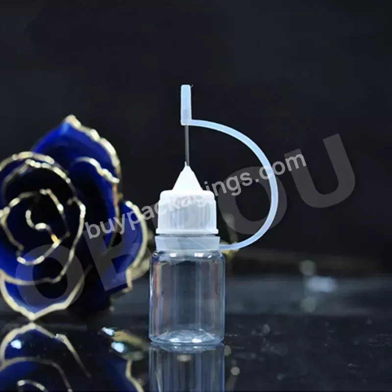 In Stock 5ml 8ml 10ml Pet Plastic Essential Oil Dropper Bottle With Needle Cap