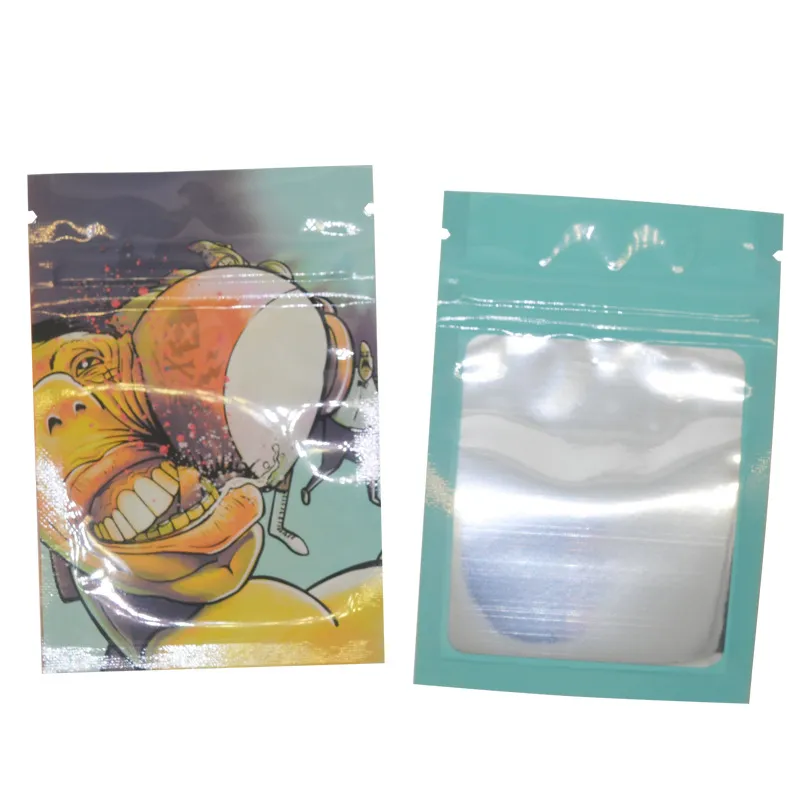 In Stock 7.5x10cm Plastic Packaging Foil Mini Smell Proof Shiny Storage Foil Pouch Makeup Mylar Ziplock Bag