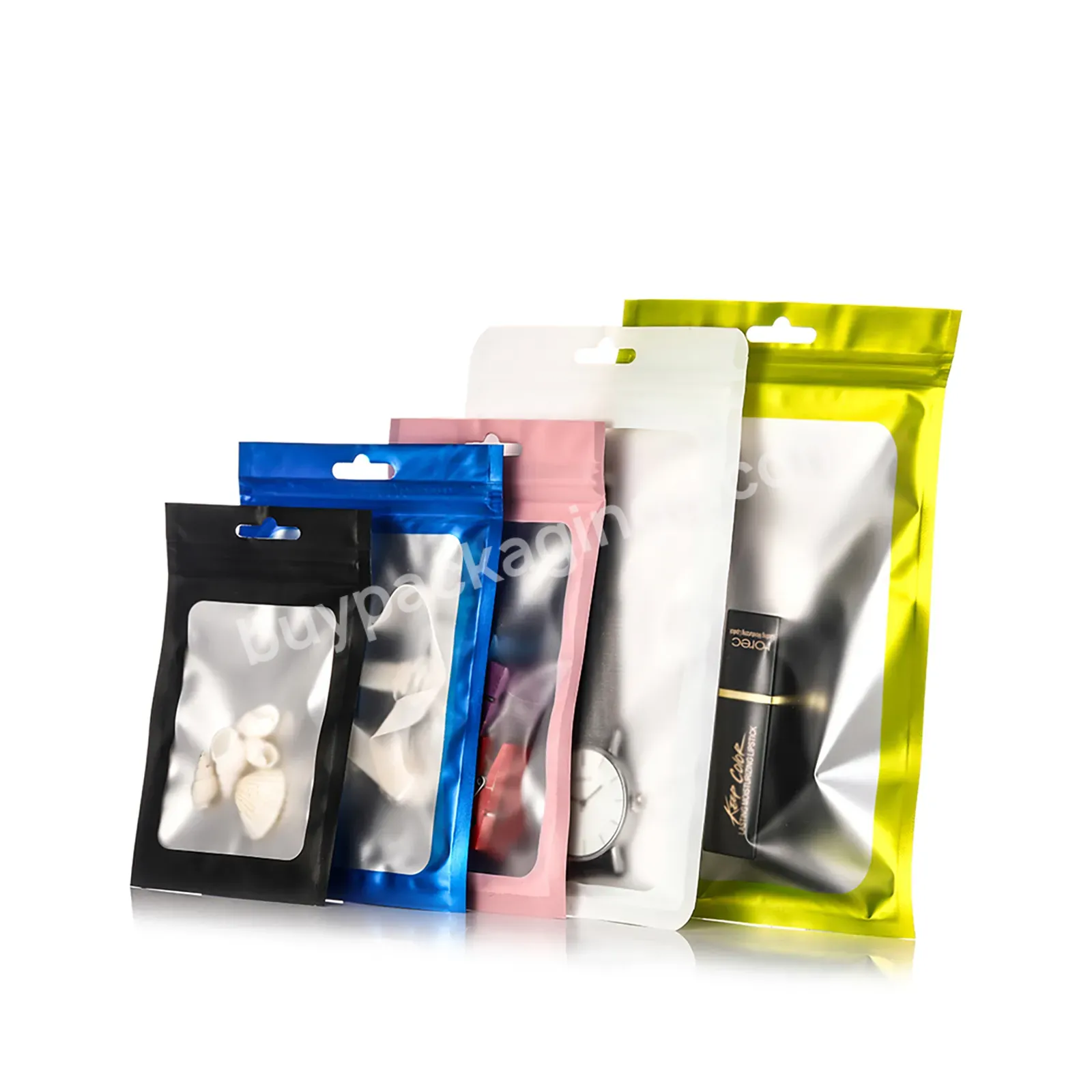 In Stock 9*14cm Waterproof Zipper Sealed Resealable Zip Lock Sealing Coffee Standup Pouch Food Foil Flat Bottom Packaging Bag