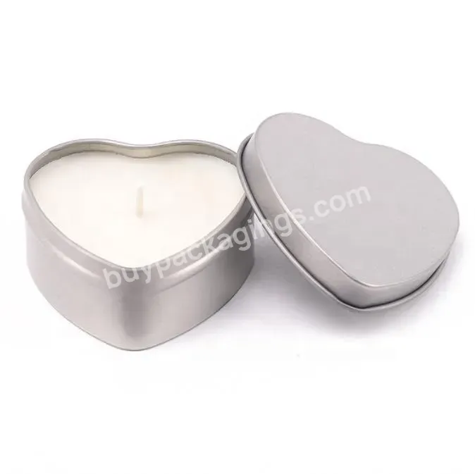 In-stock Aroma Candle Jar Open Windows Heart-shaped Iron Box Packaging Box