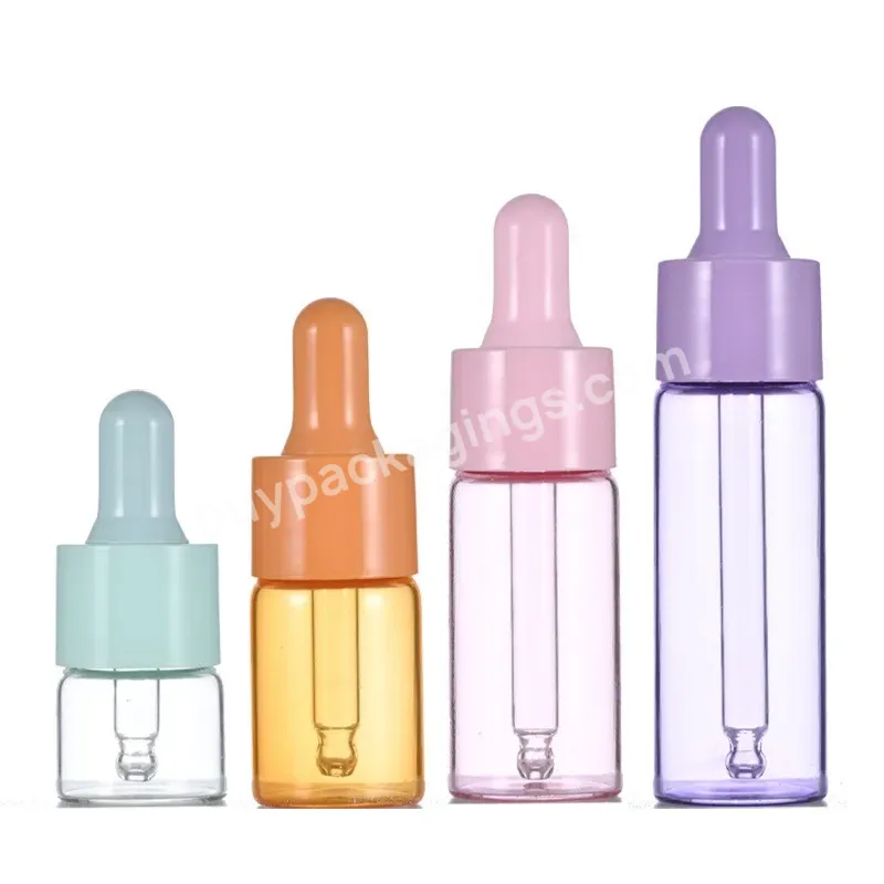 In Stock Clear Amber Oil Dropper Bottle Mini Dropper Bottles Eyelash Serum Bottle