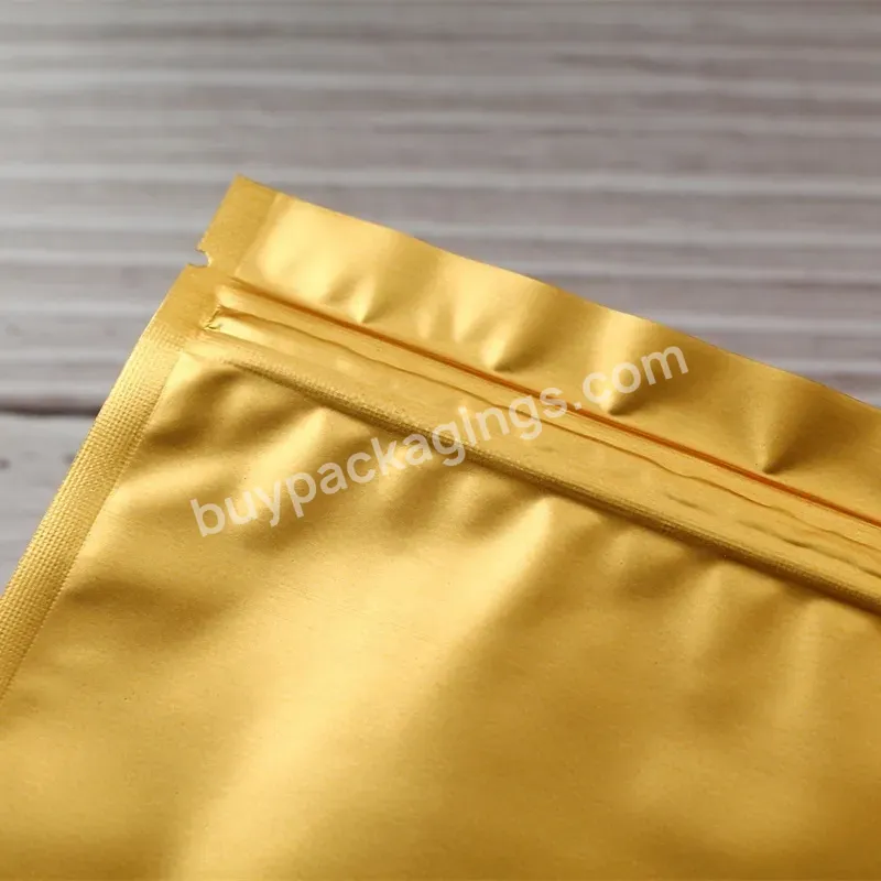 In Stock Clear Front Silver Gold Golden Back Laminated Multiple Layer Plastic Aluminum Foil Bag Zip Lock Mylar Bag