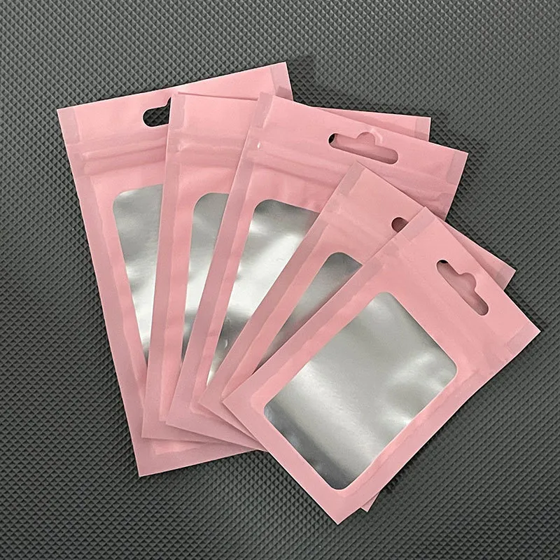 In Stock Color Matte Aluminum Foil Mobile Phone Case Data Line Packaging Jewelry Gift Bag