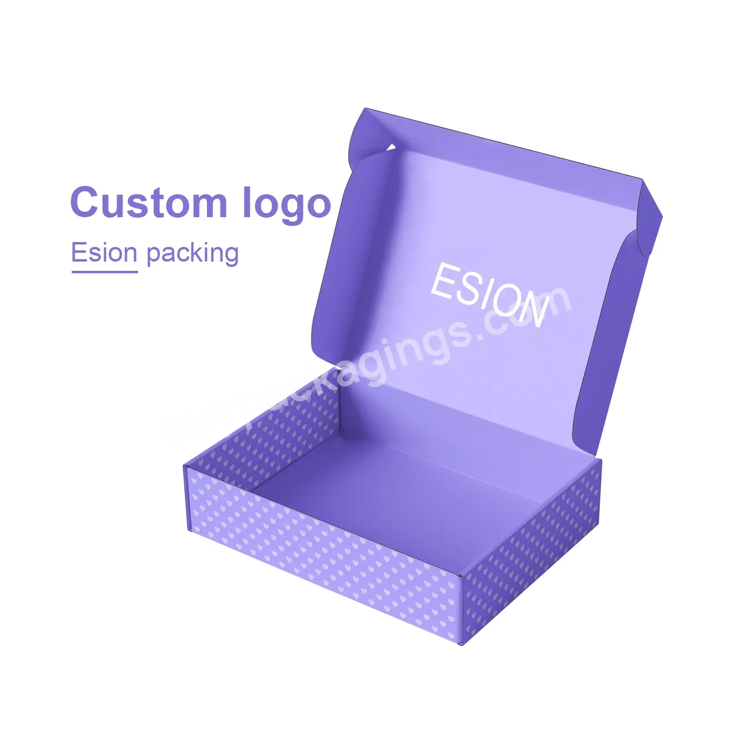 In Stock Competitive Price Ecommerce Nail Polish Candle Custom Logo Lavender Purple Shipping Boxes