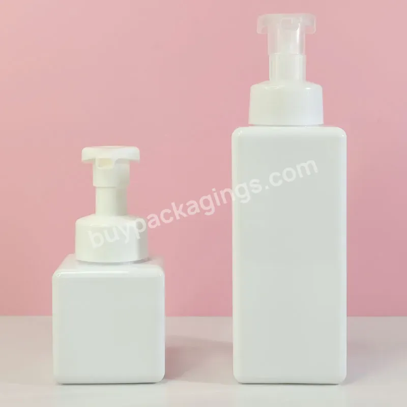 In Stock Cosmetic Cleansing Foam Shampoo Container 250 Ml 750 Ml Pump Petg Square Foam Bottle