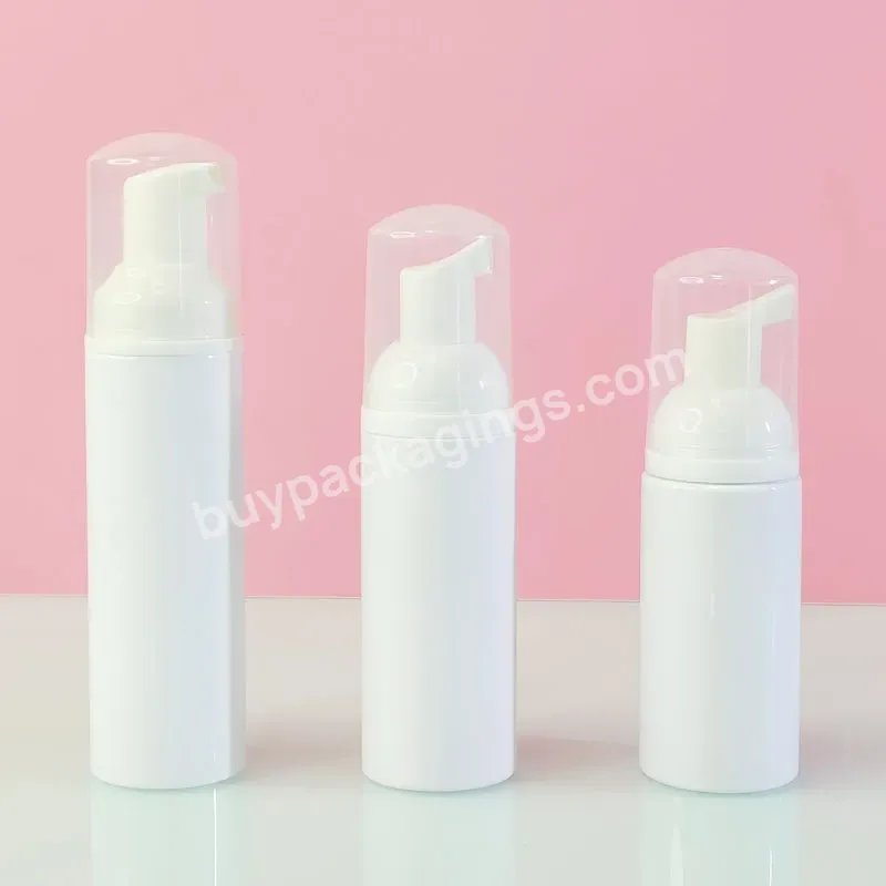 In Stock Cosmetic Facial Cleanser Bread Foam White Plastic 40ml 50ml Pet Pump Foam Bottle