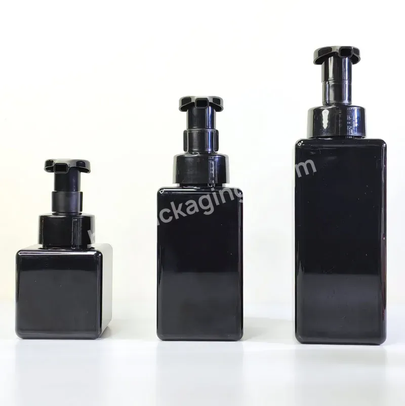 In Stock Custom Hair Wash Face Cleaner Cosmetic Package 250ml 500ml 750ml Square Pet Foam Bottle