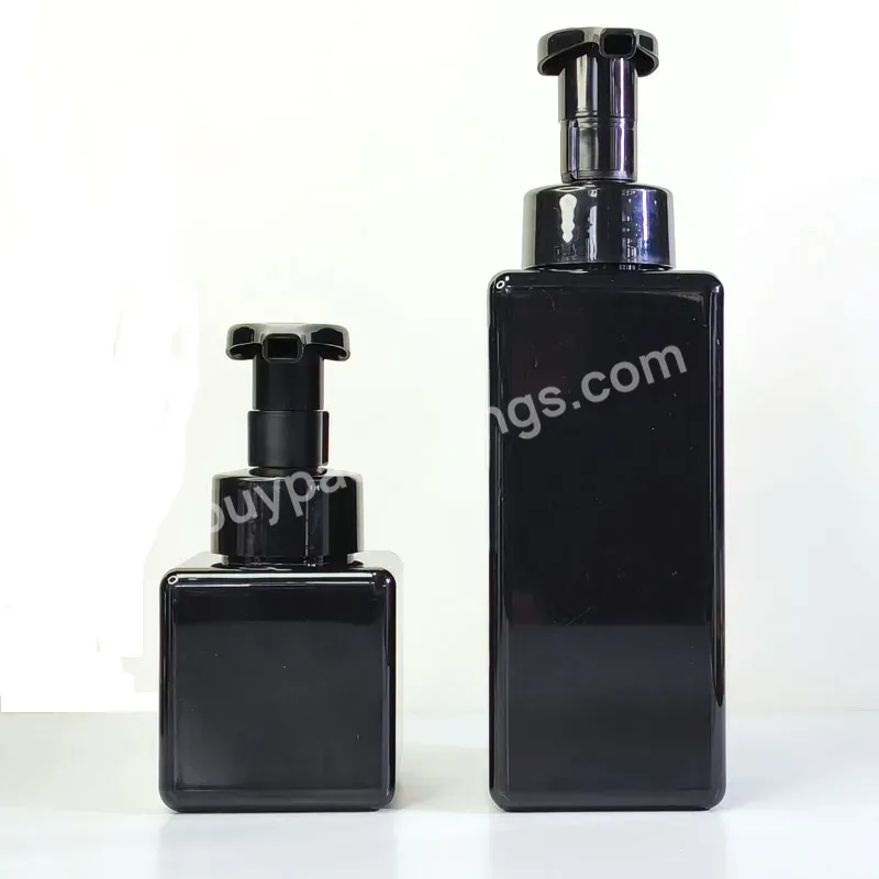 In Stock Custom Hair Wash Face Cleaner Cosmetic Package 250ml 500ml 750ml Square Pet Foam Bottle