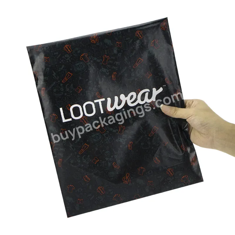 In-stock Eco Friendly Poly Mailers Black Eco-friendly Packaging Custom Logo Printed Personalized Delivery Envelope