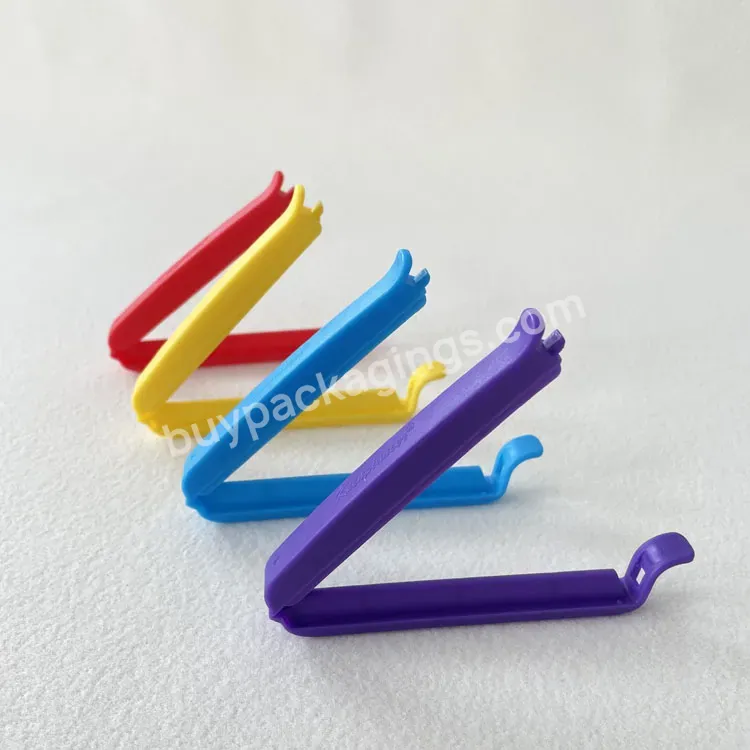 In-stock Food Bag Plastic Sealing Clip Colored Bag Clips For Bread,Snack Piping Bag Clips