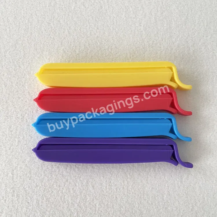 In-stock Food Bag Plastic Sealing Clip Colored Bag Clips For Bread,Snack Piping Bag Clips