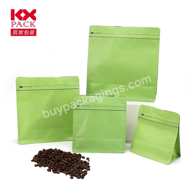 In Stock Food Packaging Bag 250g 500g 1000g Pure Color Coffee Bag With Valve And Zipper