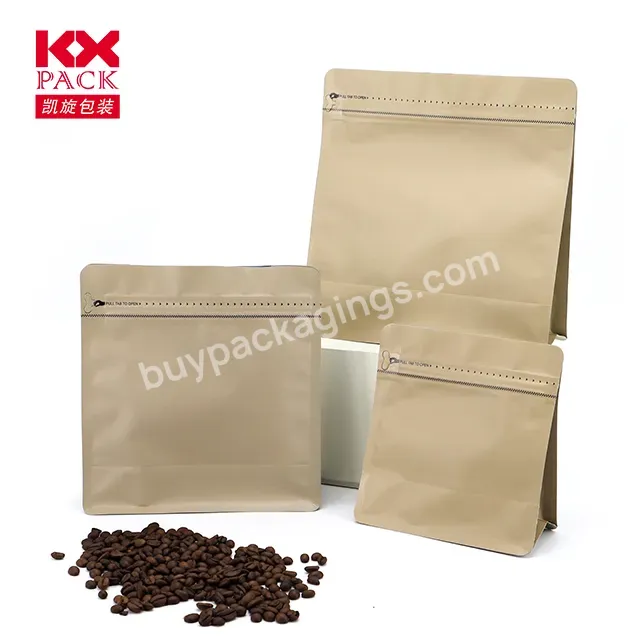 In Stock Food Packaging Bag 250g 500g 1000g Pure Color Coffee Bag With Valve And Zipper