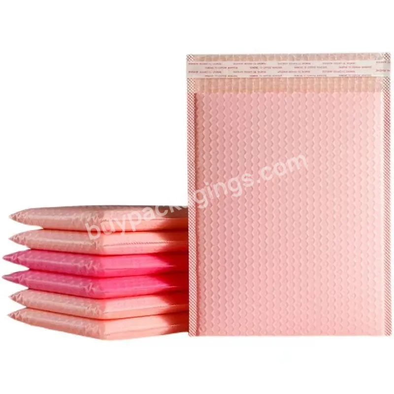 In Stock Logo Printed Thick Padding Bubble Flyers Plastic Courier Mailing Printing Custom Pink Compostable Mailing Bags