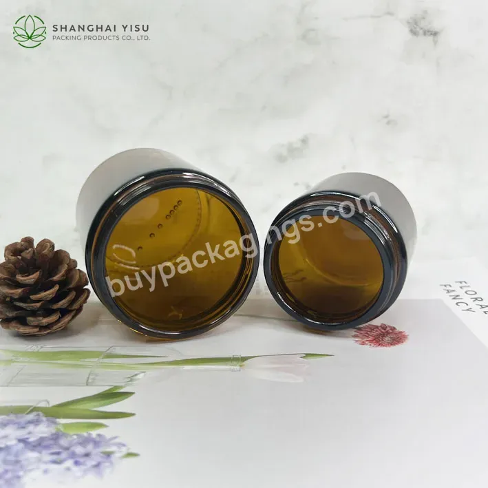 In Stock Luxury Amber Glass Candle Jar Candle Cup For Candle Making