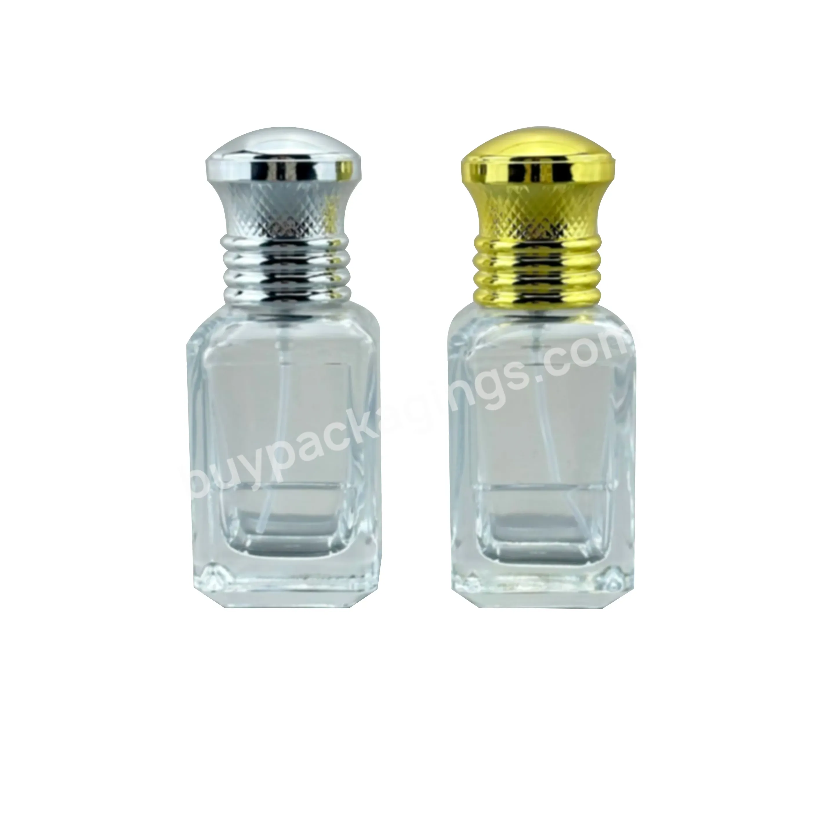 In Stock Perfume Travel Refill Bottle Empty Square Clear Perfume Bottle Glass 30ml