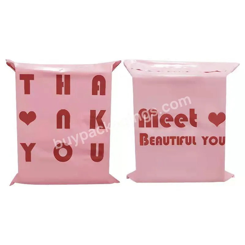 In Stock Personalized Pink Bag Self Sealing Plastic Poly Mailing Bags Courier Bag For Clothing Shipping