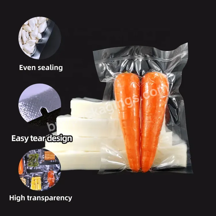 In Stock Plastic Bags Transparent Vacuum Bags Pet Food Seal Vacuum Sealer Bags