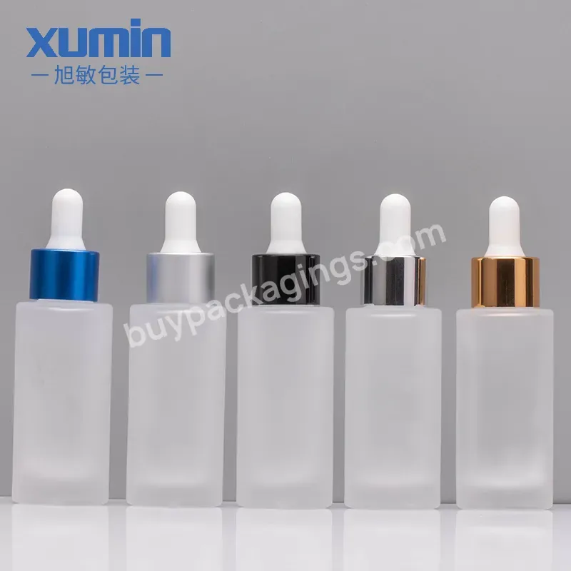 In Stock Premium Serum/essential Oil Packaging Frosted 1oz 30ml Glass Dropper Bottles