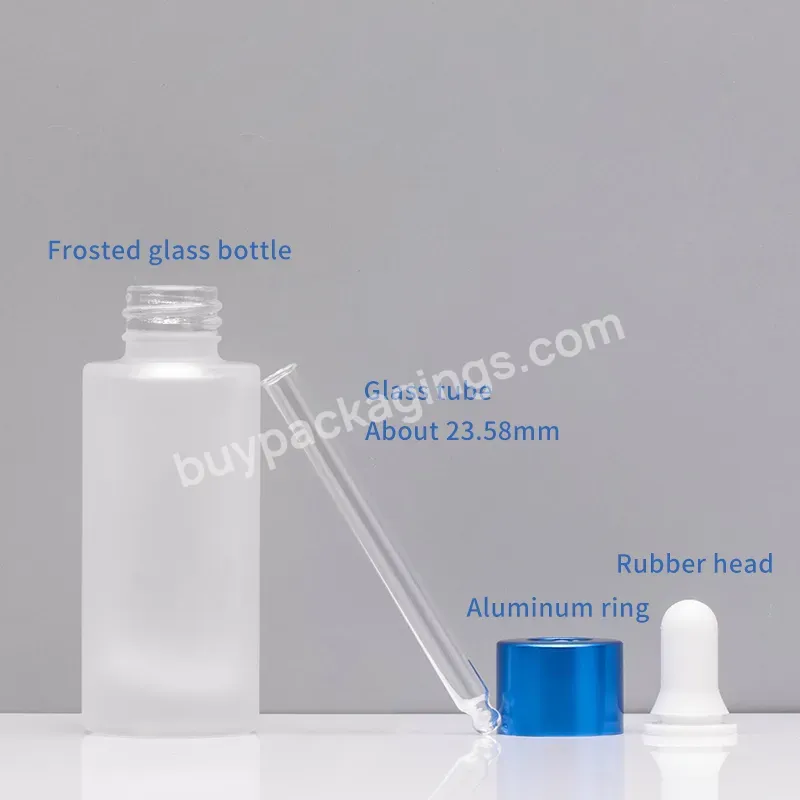 In Stock Premium Serum/essential Oil Packaging Frosted 1oz 30ml Glass Dropper Bottles