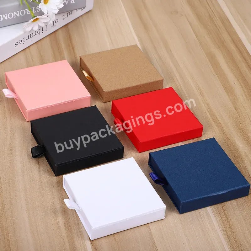 In Stock Resealable Packaging Boxes Jewelry Cardboard-colored Boxes Jewelri Display Box