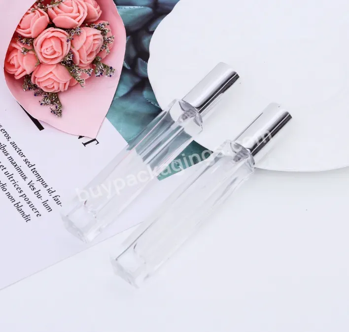 In Stock ! Top Selling Wholesale Empty Pocket 10ml Square Glass Fine Mist Sprayer Perfume Bottle