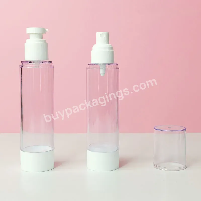 In Stock Transparent White Cap As Plastic 120ml 4oz Lotion Cream Package Pump Airless Bottle