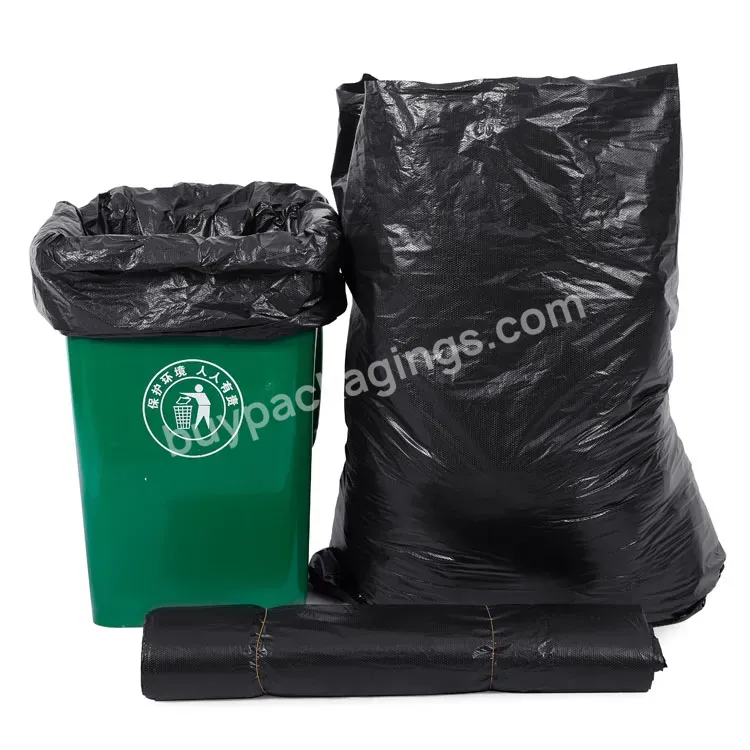 Industrial 55-60 Gallon Black Heavy Duty Garbage Bag Private Label Household Trash Bags Customization