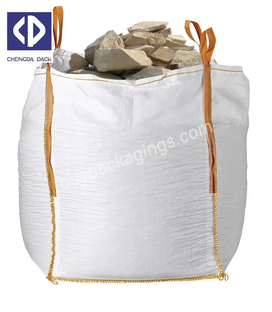 Industrial Heavy Duty Plastic Woven Polypropylene 1500kg Fibc Cement Jumbo Big Bag For Rocks - Buy 1.5 Ton Fibc Bulk Bags,Jumbo Woven Bags,Jumbo Bag Specification Polypropylene.