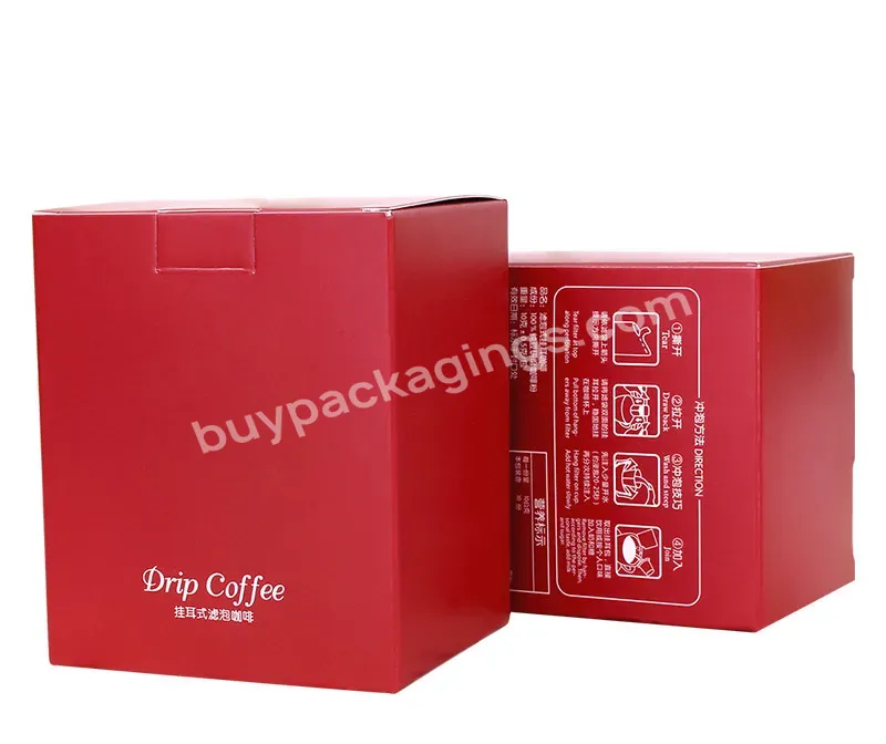 Industrial Packing Color Custom Logo Small Folding Paper Box Gift Coffee Or Tea Packaging Box With High Quality