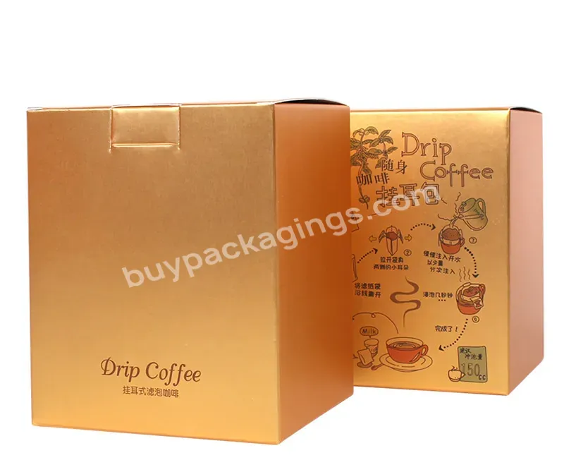 Industrial Packing Color Custom Logo Small Folding Paper Box Gift Coffee Or Tea Packaging Box With High Quality