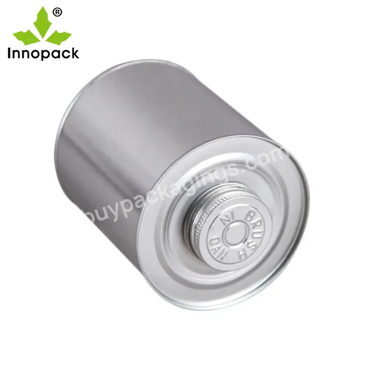 Innopack Tin Can With Brush Round Oil Tin Cans