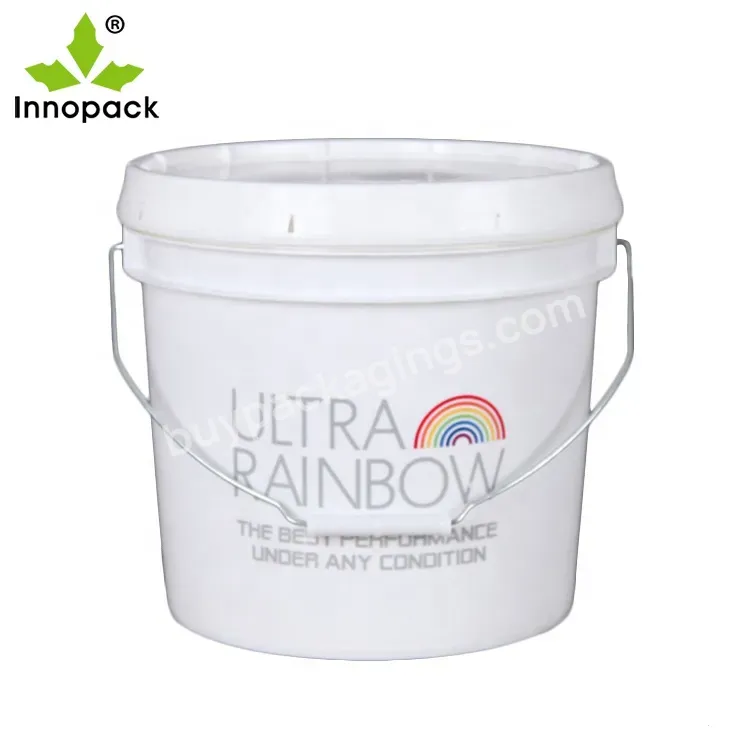 Innopack Wholesale 3.5l Small Plastic White Round Buckets Drums,Pails & Barrels