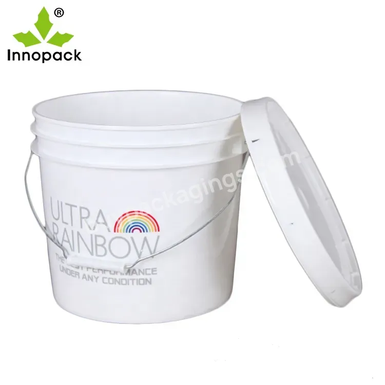 Innopack Wholesale 3.5l Small Plastic White Round Buckets Drums,Pails & Barrels