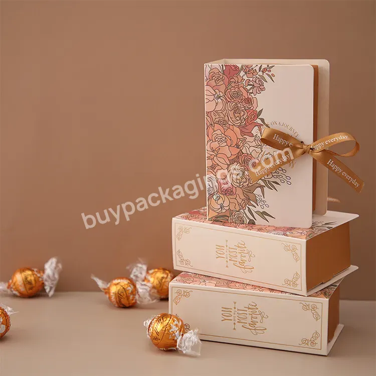 Ins Style Creative Book Candy Box Hand Wedding Packaging Box Storage Packing Gift Box