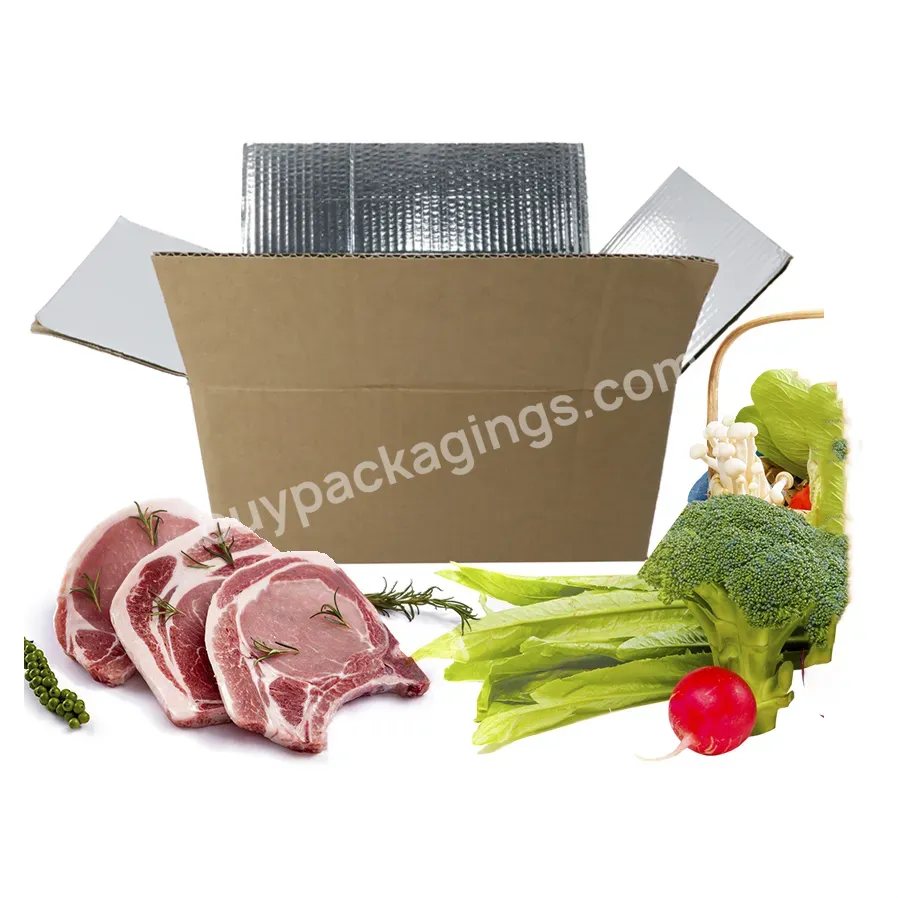 Insulated Freezer Container Fresh Fish Packaging Box Delivery Food Cooler Carton