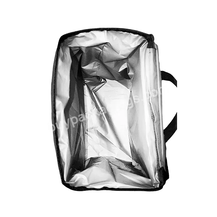 Insulated Lunch Picnic Grocery Bag With Zipper Custom Reusable Heavy Duty Polyester Nylon Thermal Cooler Bag For Food Delivery