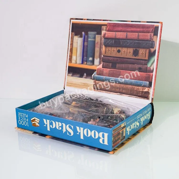 Intellectual Game Card Set Carton Paper Puzzle Paper Card Rectangular Book Shape Magnet Clamshell Gift Box