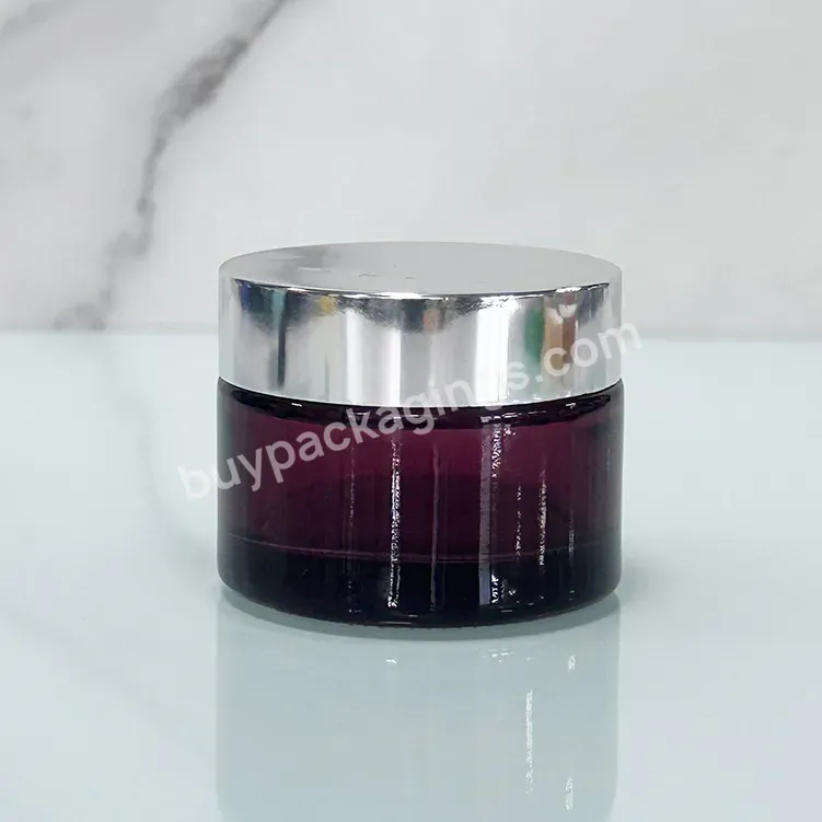 Jar Cosmetic Jar With Lid 5g 10g 15g 20g 30g 50g 100g Cream Jar For Glass Purple Bottle Item Aluminium Plastic Cap - Buy Cosmetic Jar,Cream Jar,Cosmetic Container Jar.