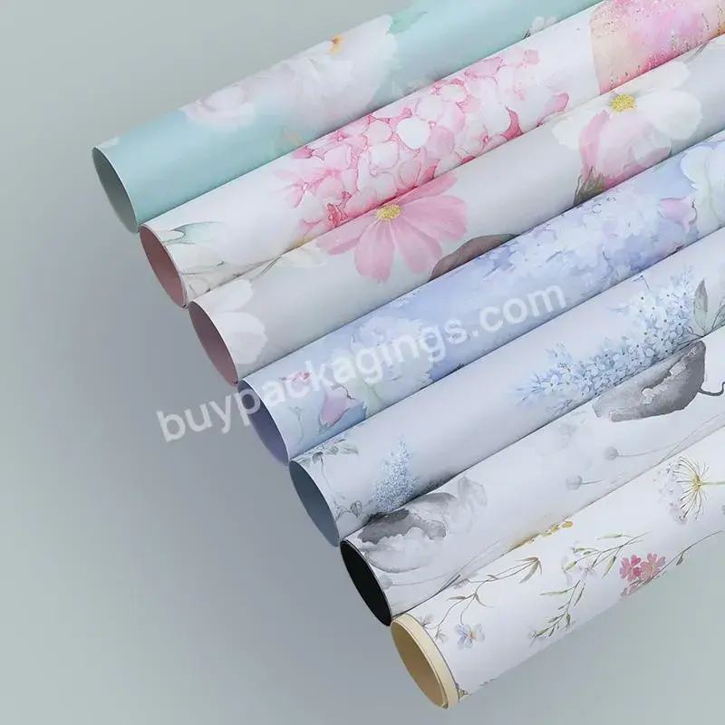Jaywood Customize New Design Flower Bouquet Wrapping Paper Hydrangea Peony Packaging Paper Flower Shop Floral Wholesale