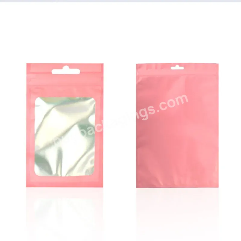 Jewelry Bags Packaging Pouch Ziplock Plastic Packing Foil Aluminated Mylar Ziplock Bags With Windows