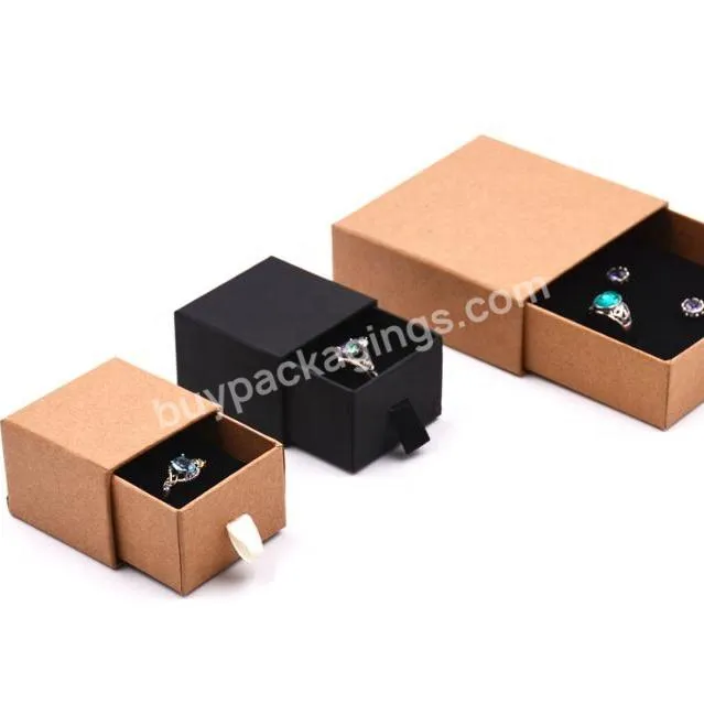 Jewelry box packaging verpakking Custom Design Drawer Storage paper Packing Box kraft paper box jewelry packaging